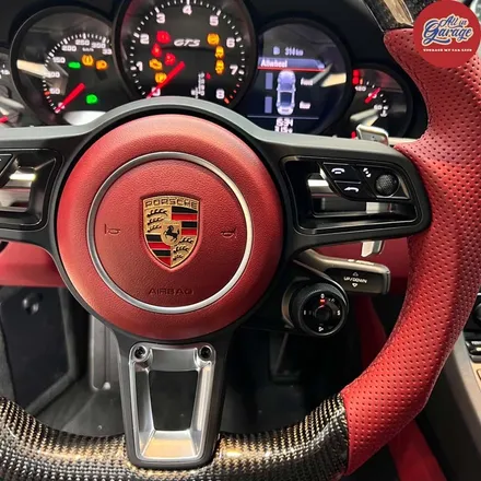 포르쉐 911 카레라4 gts 카브리올레 2019 카본D컷핸들교체 ,레드카본스티어링휠 포르쉐991.2 / 서울 용산 중구
