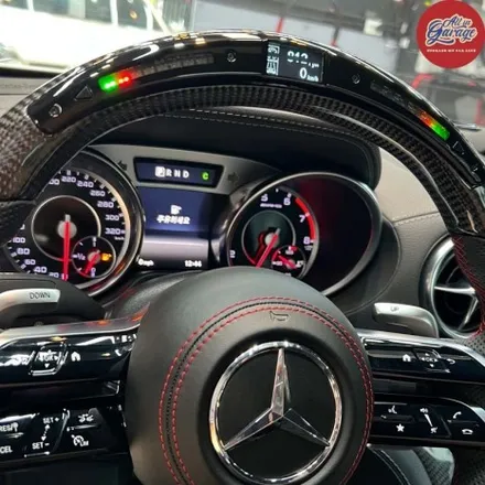 벤츠 r231 SL63AMG 최신형AMG핸들교체 / 잠자리AMG카본핸들 + LED퍼포먼스 적용 / 서울 용산 중구