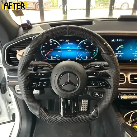 벤츠 X167 GLE400 쿠페 최신형 잠자리카본핸들 AMG버젼 교체했습니다 / 서울 용산 도원동
