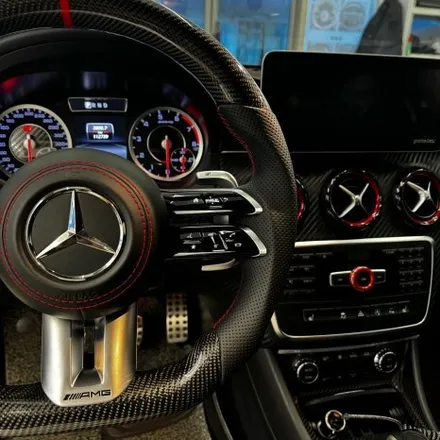[올인게러지] 벤츠 W176 A45AMG 최신형 카본 잠자리핸들 레드라인 디자인 튜닝 완료 / 서울 용산 도원동