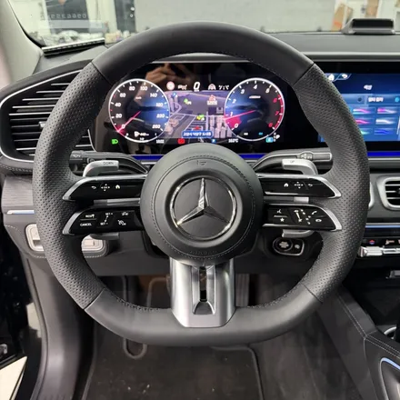 [올인게러지] 벤츠 W167 GLE450 2025 최신형 가죽잠자리핸들 및 순정 부메스터 커버 교체 / 서울 용산 도원동
