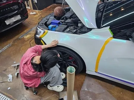 기아 K7 Diamond White Blue 전체랩핑 시공후기 / 고양 삼송, 일산