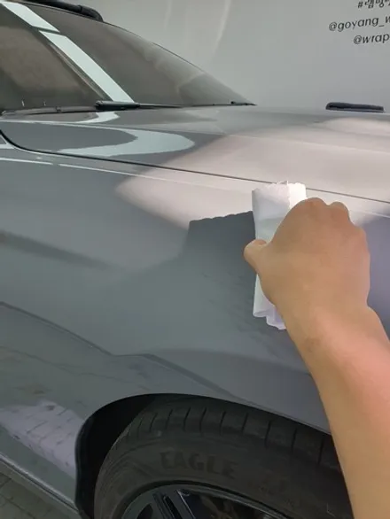 BMW 118d 보험수리 후 랩핑/유리막코팅/고양랩핑 / 고양 삼송, 일산