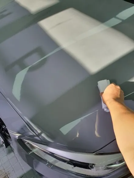 BMW 118d 보험수리 후 랩핑/유리막코팅/고양랩핑 / 고양 삼송, 일산