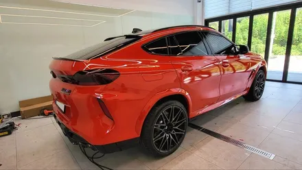일산 bmw x6 에어버리 카마인레드 전체 랩핑 / 고양시 식사동