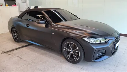 BMW 4시리즈 컴버터블, 3M 사틴블랙 전체 랩핑 / 고양시 식사동