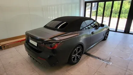 BMW 4시리즈 컴버터블, 3M 사틴블랙 전체 랩핑 / 고양시 식사동