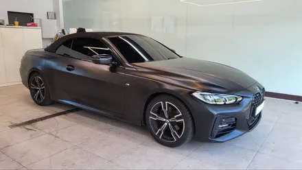 BMW 4시리즈 컴버터블, 3M 사틴블랙 전체 랩핑 / 고양시 식사동