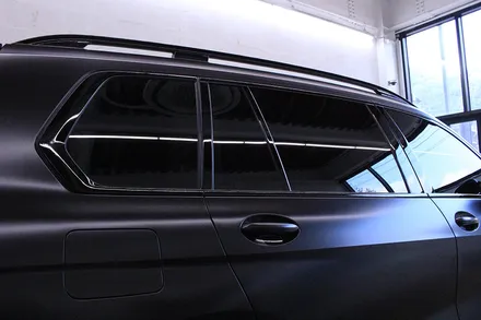 일산랩핑 ! BMW X7 사틴블랙 전체랩핑과 크롬죽이기 / 고양시 식사동