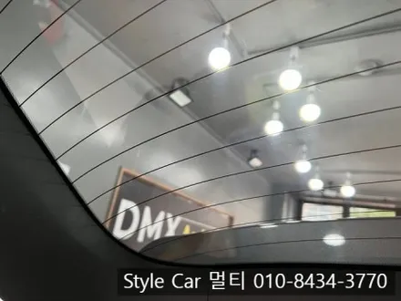 부평 싼타페DM 썬팅 뒷유리 기포 뽀글이 현상 복원 재시공