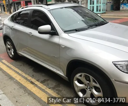 BMW X6 기존 루마쿠폰썬팅 제거 후 컬러썬팅 실버반사 시공 부천썬팅 전문 스타일카멀티