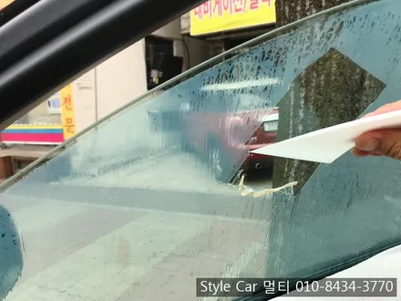 BMW X6 기존 루마쿠폰썬팅 제거 후 컬러썬팅 실버반사 시공 부천썬팅 전문 스타일카멀티