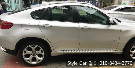 BMW X6 기존 루마쿠폰썬팅 제거 후 컬러썬팅 실버반사 시공 부천썬팅 전문 스타일카멀티