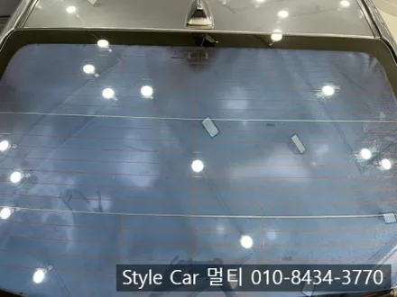 아반떼 AD 뒷유리 기포 버블 부평 썬팅 전문점 방문 재시공 후기