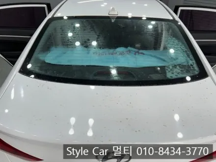 인천 아반떼 AD 기포 뽀글이 썬팅 재시공으로 선명한 시인성까지