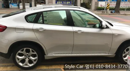 BMW X6 기존 루마쿠폰썬팅 제거 후 컬러썬팅 실버반사 시공 부천썬팅 전문 스타일카멀티