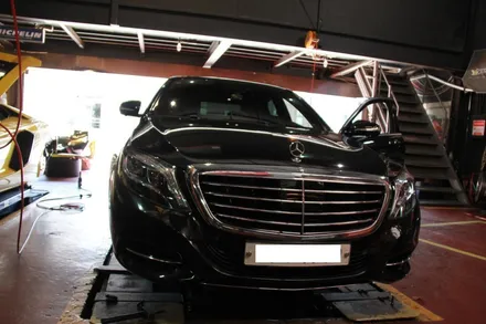 <휠웍스>benz w222 다이어 컷팅 휠수리 + 휠 복원 +미쉐린 타이어 / 부산 금정구