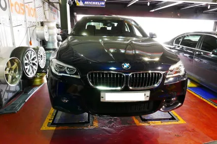 <휠웍스>bmw f10 + m5 20인치 +컷팅 휠수리 + 분체클리어 / 부산 금정구