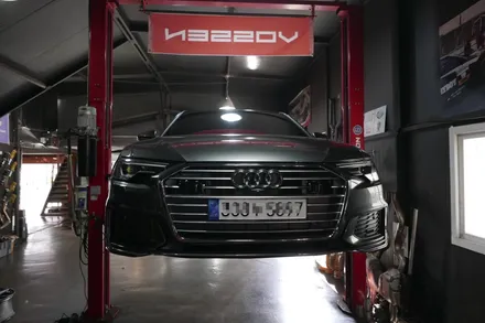 audi a6 40tdi + 휠도색 + 고스트 크롬 + 캘리퍼 도장 / 아우디 / A6 / 부산 금정구