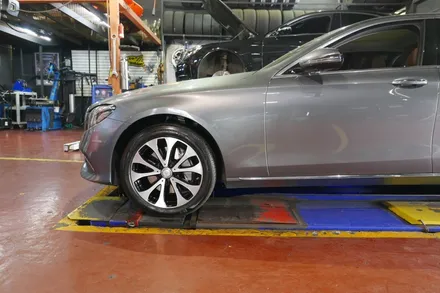 <휠웍스>benz e300 + 실버 순정휠 + 컷팅휠 옵션 변경 / 부산 금정구