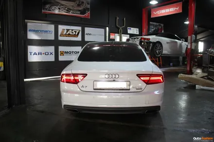 audi a7 50tdi + 다이어컷팅 휠수리 + 복원 + 금호 ps91 + 타이어 교환(휠수리) / 아우디 / A7 / 부산 금정구