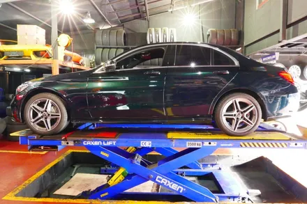 <휠웍스>benz cla + 휠수리 + 다이어 컷팅 + 분체클리어 / 부산 금정구