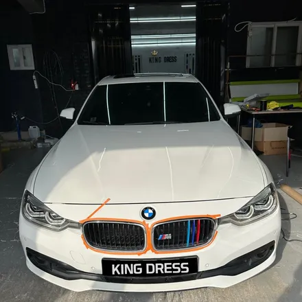 춘천랩핑 - BMW3시리즈 그릴 크롬죽이기 - 춘천크롬딜리트 - 킹드레스 / 춘천시 후평동