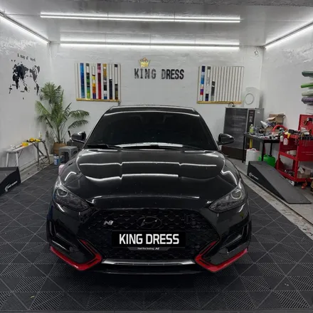 춘천랩핑 - 벨로스터N 고광택랩핑 + 커스텀실사랩핑 - 킹드레스 / 춘천시 후평동