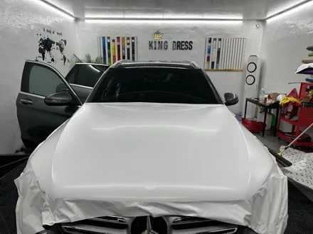 춘천전체랩핑 - 벤츠 GLC 사틴화이트 전체랩핑 - KING DRESS / 춘천시 후평동