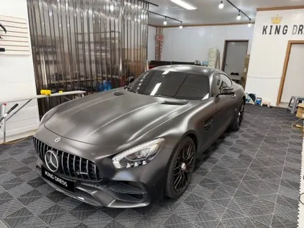 춘천전체랩핑 - 벤츠 AMG GT 전체랩핑제거 후 사틴다크그레이 전체랩핑 - 킹드레스 / 춘천시 후평동