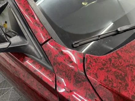 춘천고광택전체랩핑 - BMW 3시리즈 F30 레드포지드카본 전체랩핑 - 킹드레스 / 춘천시 후평동