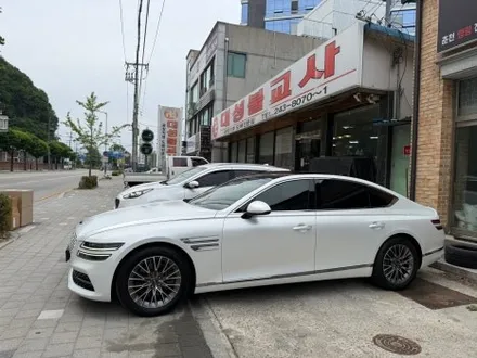 춘천랩핑 - 제네시스 G80 RG3 무광 크리믹 화이트 PET필름  전체랩핑 - 킹드레스 / 춘천시 후평동
