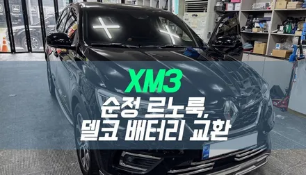 대구 XM3 순정 르노룩 로장주 엠블럼 교체 작업 / 자동차 배터리 교환 / 대구 북구, 구미, 경산