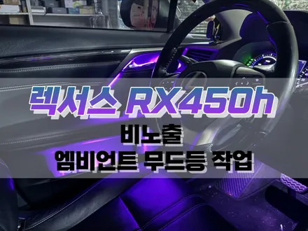 대구 렉서스 RX450h 비노출 앰비언트 무드등 작업 / 자동차 실내 인테리어 튜닝 / 대구 북구, 구미, 경산