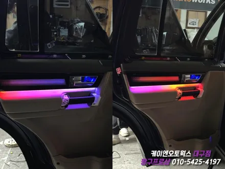 대구 디스커버리 4 액티브 엠비언트 무드등, 풋등 시공 / 도어트림, 도어캐치, 대쉬보드 / 대구 북구, 구미, 경산