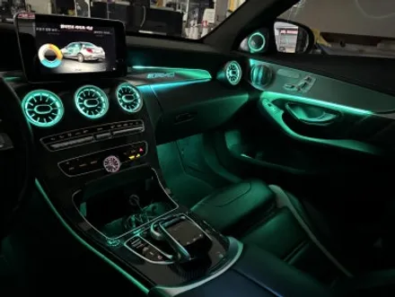 벤츠 C205 C63 AMG 64색 송풍구 엠비언트, 전동 트위터 부메스터 작업 / 실내 인테리어 튜닝 / 대구 북구, 구미, 경산
