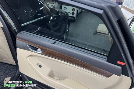 대구 제네시스G80 자동차 햇빛가리개 / 순정 2열 도어커튼(메뉴얼커튼) 시공 / 대구 북구, 구미, 경산