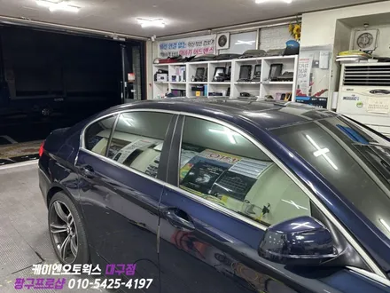 대구 BMW 5시리즈 칼트윈 ER 썬팅 재시공 / 반사 필름 아이나비 윈도우 틴팅 / 대구 북구, 구미, 경산