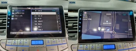 순정화면 표현! 인천 제네시스  bh DIS1 전면그릴 업그레이드 안드로이드 올인원 카나로 xplus 전방카메라
