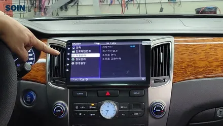 에쿠스 안드로이드올인원 장착차량 핸들리모컨 순정화면표현 전방카메라 교체 인천