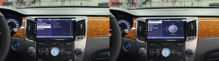 에쿠스 안드로이드올인원 장착차량 핸들리모컨 순정화면표현 전방카메라 교체 인천