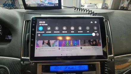 인천 베라크루즈 덴소네비 공조기 고장으로 안드로이드올인원 카나로 xplus 교체 장착