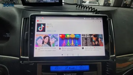 인천 베라크루즈 덴소네비 공조기 고장으로 안드로이드올인원 카나로 xplus 교체 장착