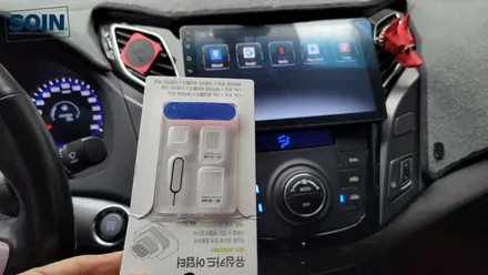 현대 i40 안드로이드올인원 후방카메라 장착