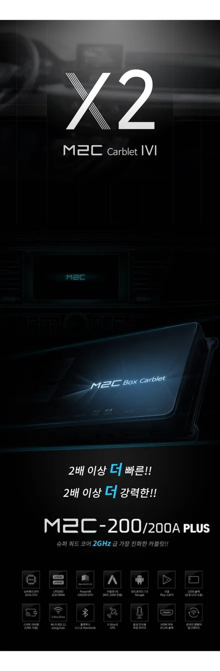 벤츠e220d 안드로이드 셋톱 M2C -200Aplus 카블릿 장착!