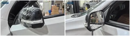 트래버스 파손된 사이드미러 + 광각미러 교체_인천소인카