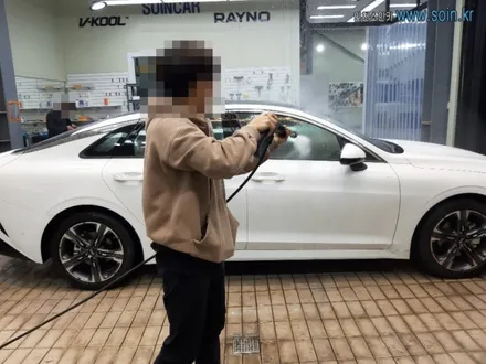 인천 K5 DL3 차량 선팅, 에프터블로우, 보조배터리 장착