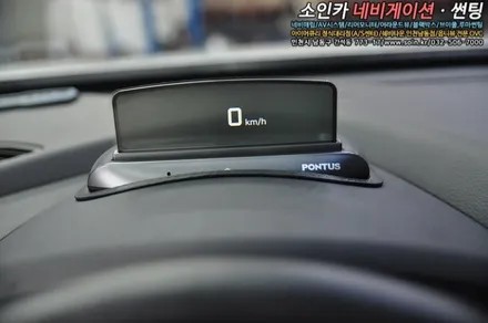 산타페 더 프라임 폰터스HUD와 순정네비가 만나다!