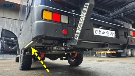 렉스턴 캠핑카 LED 뒤바퀴등 장착_ 인천 소인카