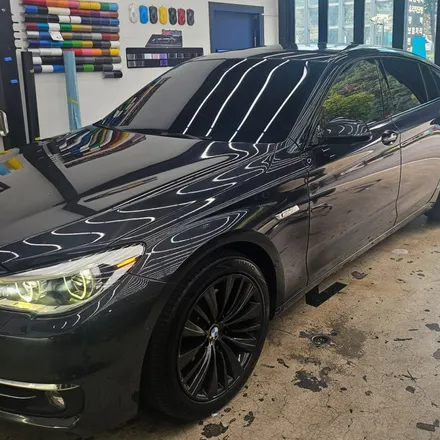 자동차 크롬 백화현상 대구 크롬죽이기 블랙 랩핑 BMW 5시리즈 시공후기 / 대구 북구 태전동